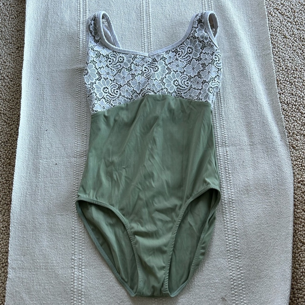 Lace Green Leotard
